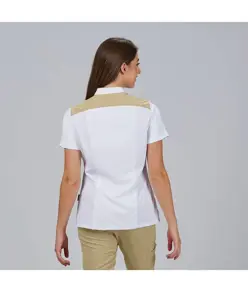 Blusa mujer abierta cuello mao m/c judit Garys