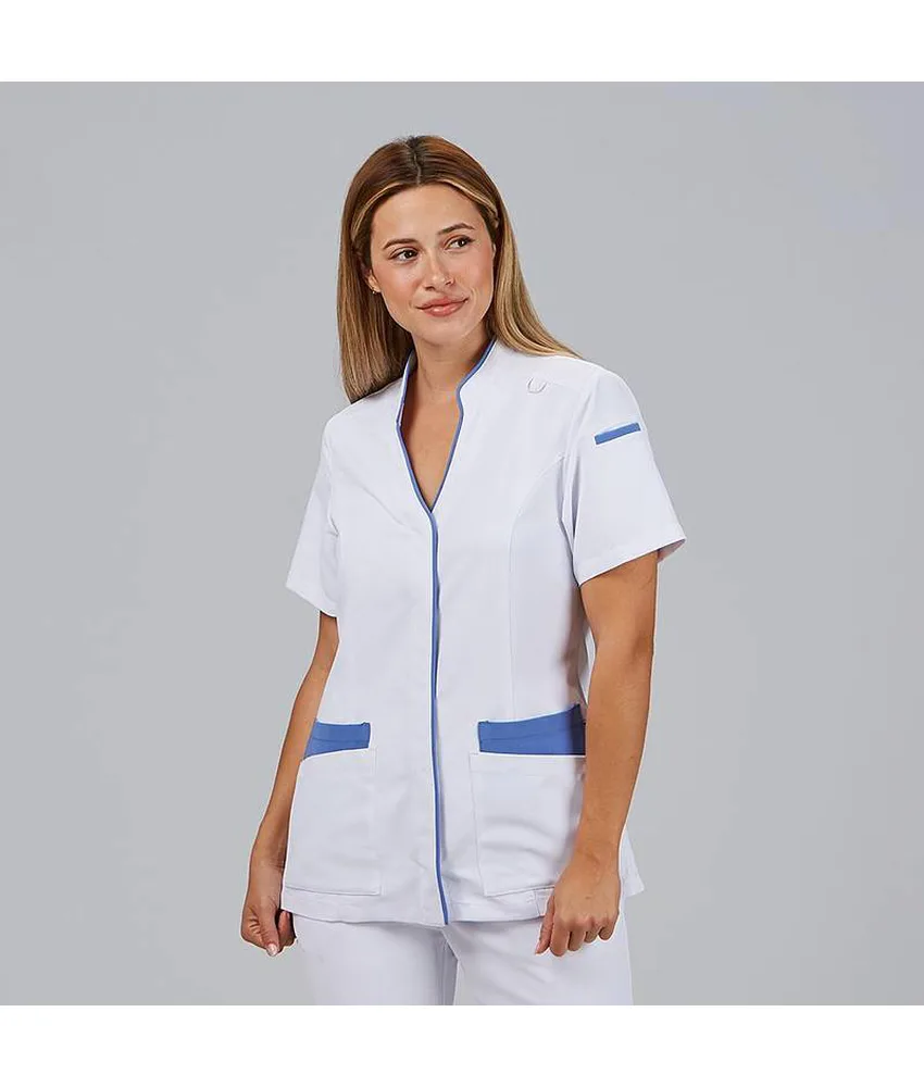 Blusa mujer abierta cuello mao m/c ylena Garys