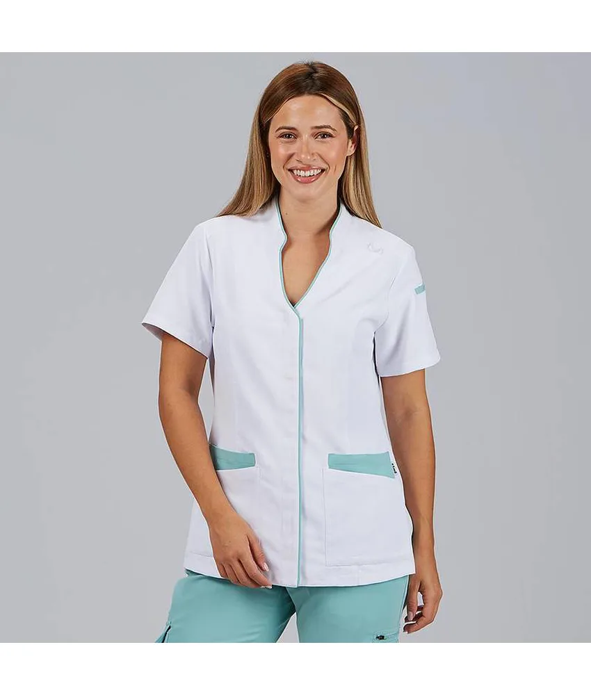 Blusa mujer abierta cuello mao m/c ylena Garys