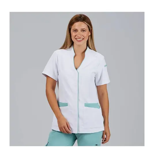 Blusa mujer abierta cuello mao m/c ylena Garys