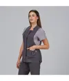 Blusa mujer boton oculto m/c carmina Garys