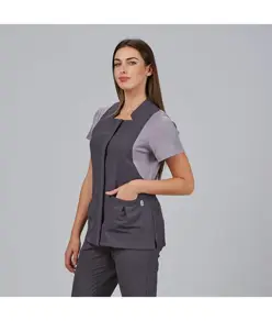 Blusa mujer boton oculto m/c carmina Garys