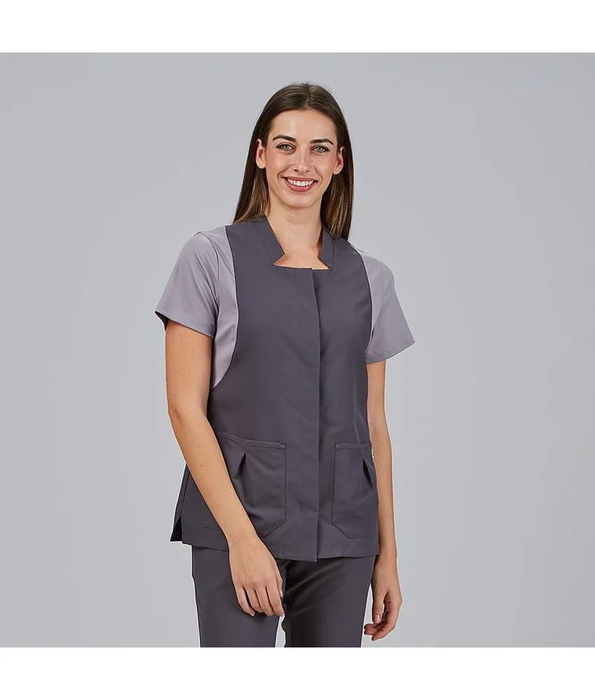 Blusa mujer boton oculto m/c carmina Garys