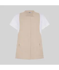 Blusa mujer boton oculto m/c carmina Garys