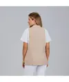 Blusa mujer boton oculto m/c carmina Garys