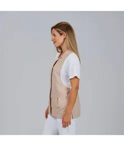 Blusa mujer boton oculto m/c carmina Garys