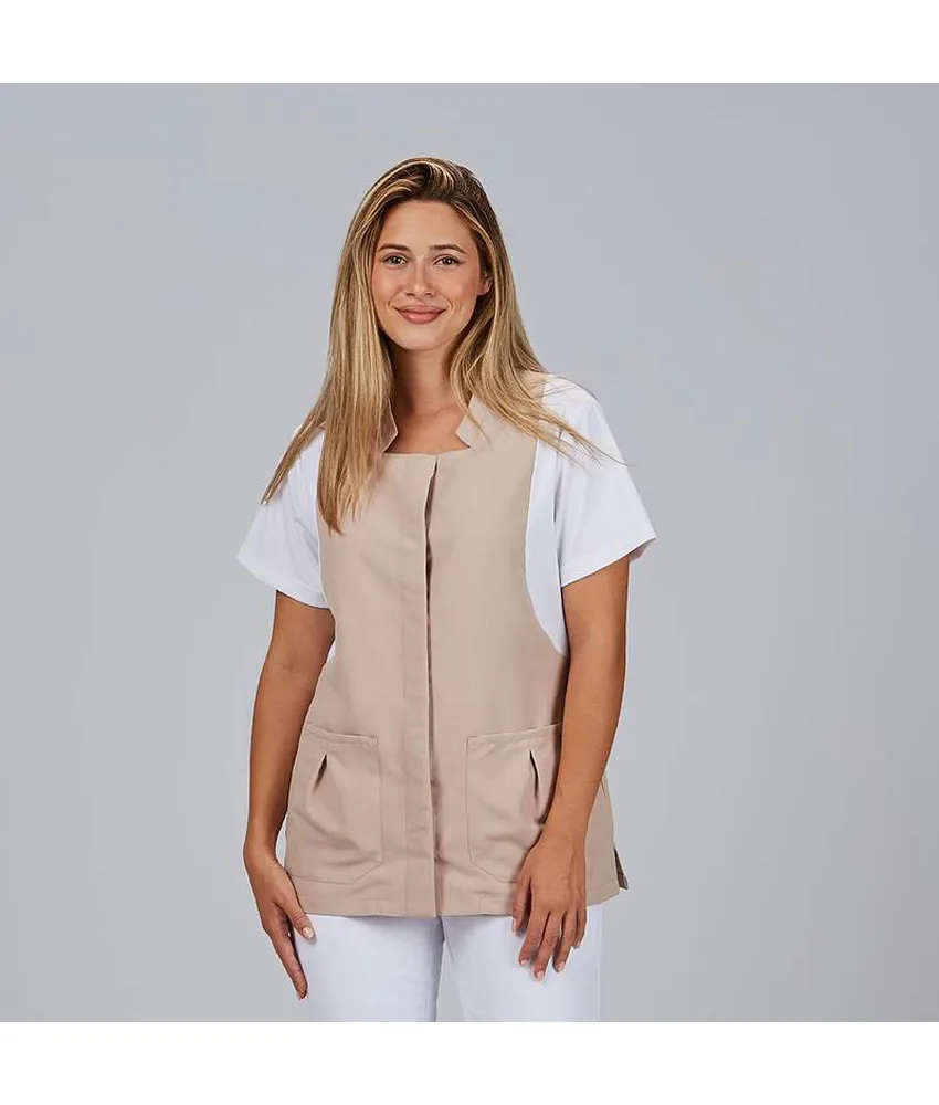 Blusa mujer boton oculto m/c carmina Garys