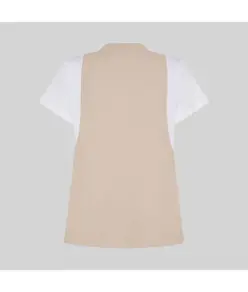 Blusa mujer boton oculto m/c carmina Garys