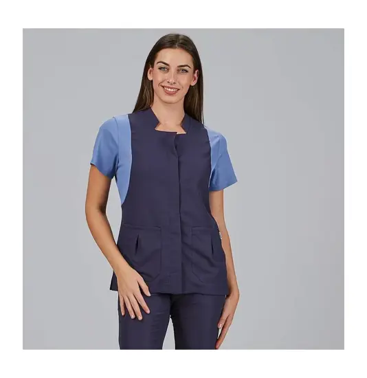 Blusa mujer boton oculto m/c carmina Garys