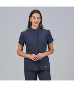 Blusa mujer boton oculto m/c lina Garys