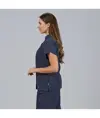 Blusa mujer boton oculto m/c lina Garys