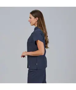 Blusa mujer boton oculto m/c lina Garys