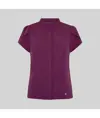Blusa mujer boton oculto m/c lina Garys
