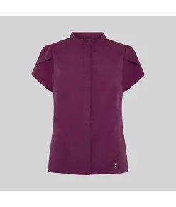 Blusa mujer boton oculto m/c lina Garys