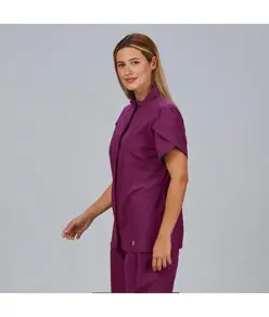 Blusa mujer boton oculto m/c lina Garys