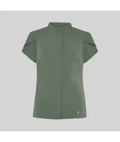 Blusa mujer boton oculto m/c lina Garys
