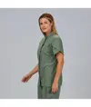 Blusa mujer boton oculto m/c lina Garys