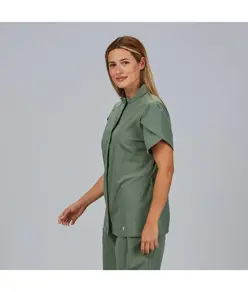 Blusa mujer boton oculto m/c lina Garys