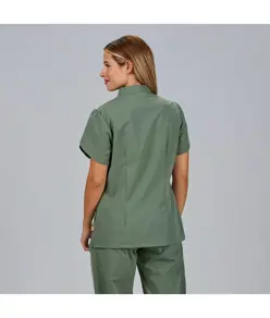 Blusa mujer boton oculto m/c lina Garys