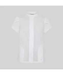 Blusa mujer boton oculto m/c lina Garys
