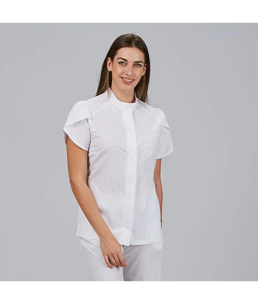 Blusa mujer boton oculto m/c lina Garys