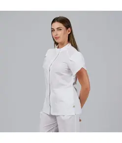 Blusa mujer boton oculto m/c lina Garys