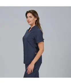 Blusa mujer cerrada bolsillos m/c may Garys