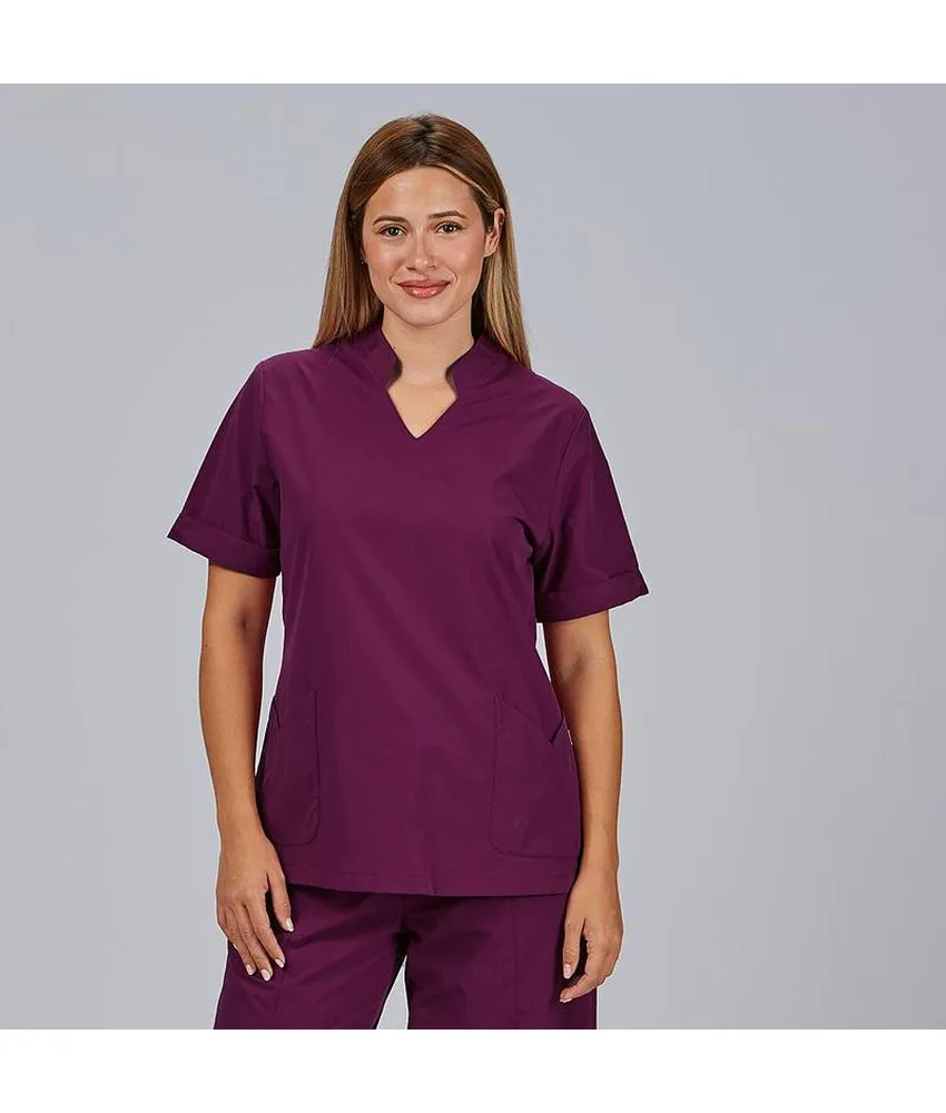 Blusa mujer cerrada bolsillos m/c may Garys