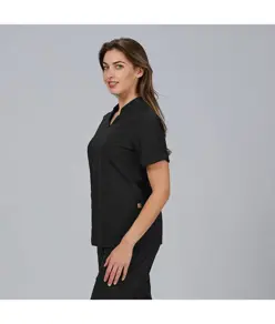 Blusa mujer cerrada bolsillos m/c may Garys