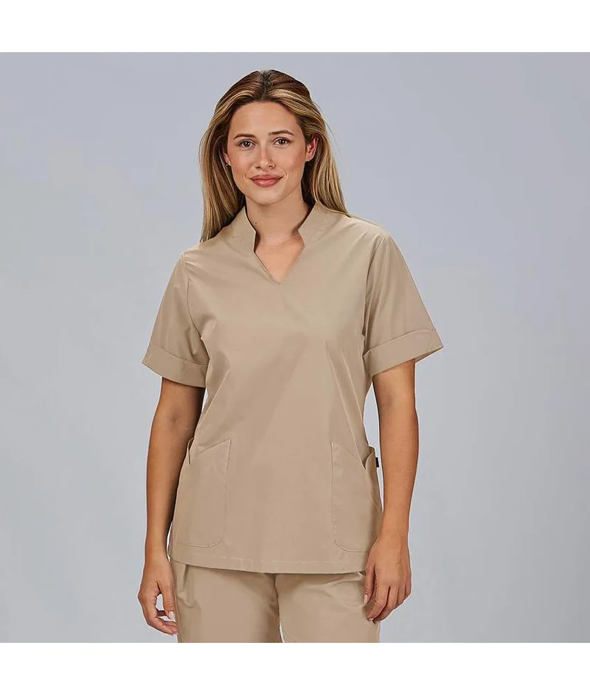 Blusa mujer cerrada bolsillos m/c may Garys
