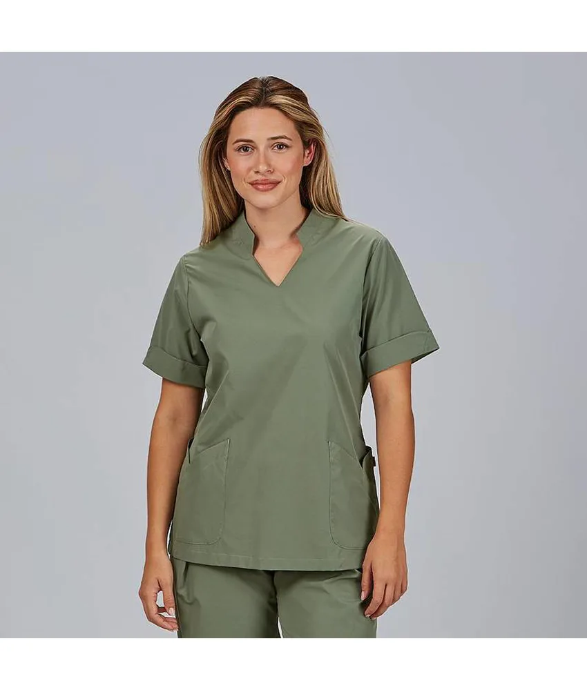 Blusa mujer cerrada bolsillos m/c may Garys