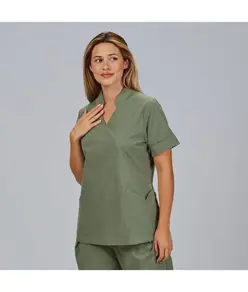 Blusa mujer cerrada bolsillos m/c may Garys