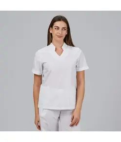 Blusa mujer cerrada bolsillos m/c may Garys