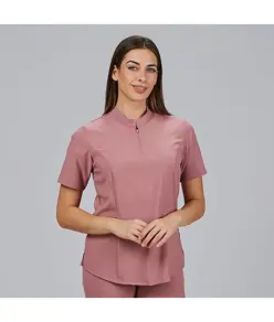 Blusa mujer cremallera escote m/c mara Garys
