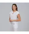 Blusa mujer escote lagrima m/c petra Garys