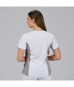 Blusa mujer escote pico combinada m/c cleo Garys