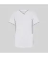Blusa mujer escote pico combinada m/c cleo Garys