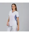 Blusa mujer escote pico combinada m/c cleo Garys