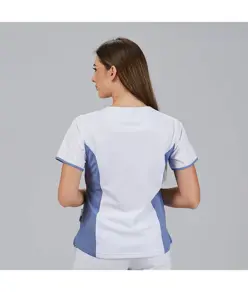 Blusa mujer escote pico combinada m/c cleo Garys