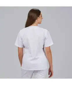 Blusa mujer sanitaria boton presion m/c "red line" Garys