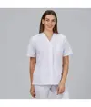 Blusa mujer sanitaria boton presion m/c "red line" Garys