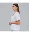 Blusa mujer sanitaria boton presion m/c "red line" Garys