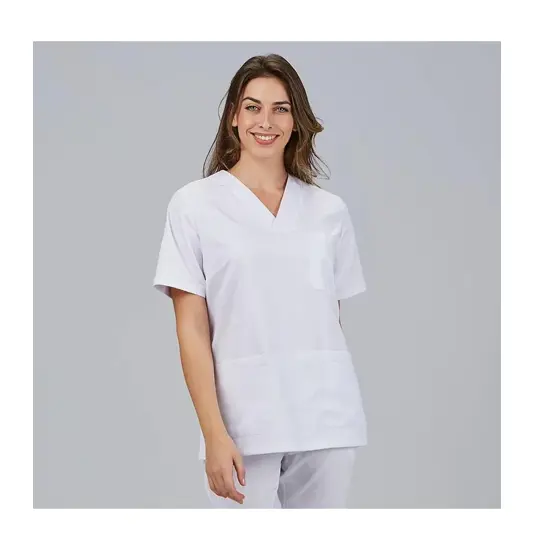 Blusa mujer sanitaria m/c "red line" Garys
