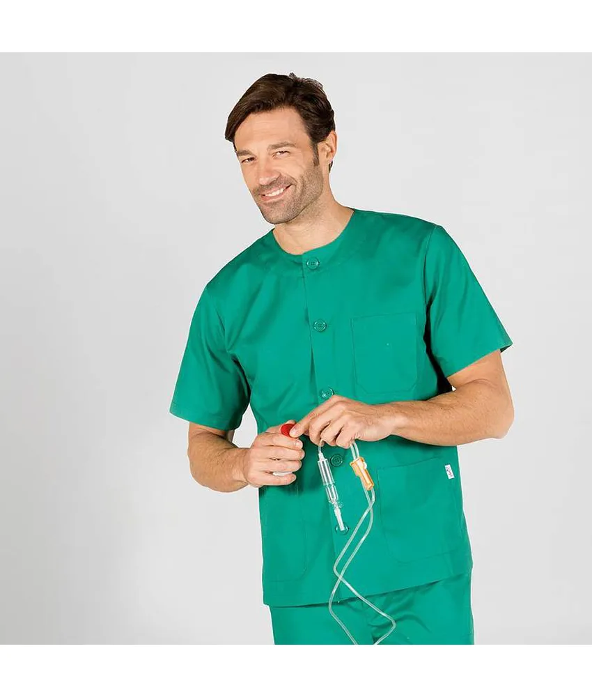 Blusa sanitario unisex abbottonata colori Garys