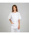 Blusa sanitario unisex abbottonata twill bianca Garys