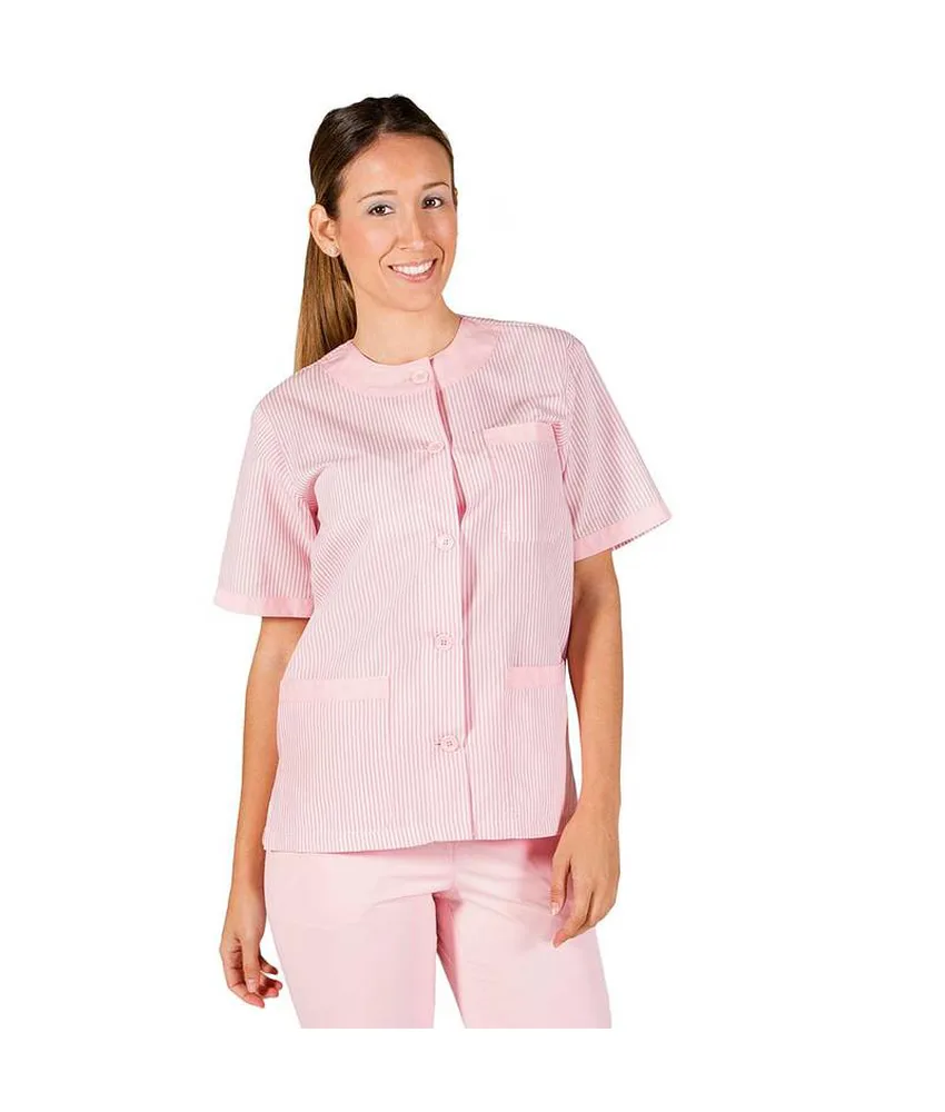 Blusa sanitario unisex abbottonata vichy combinata Garys