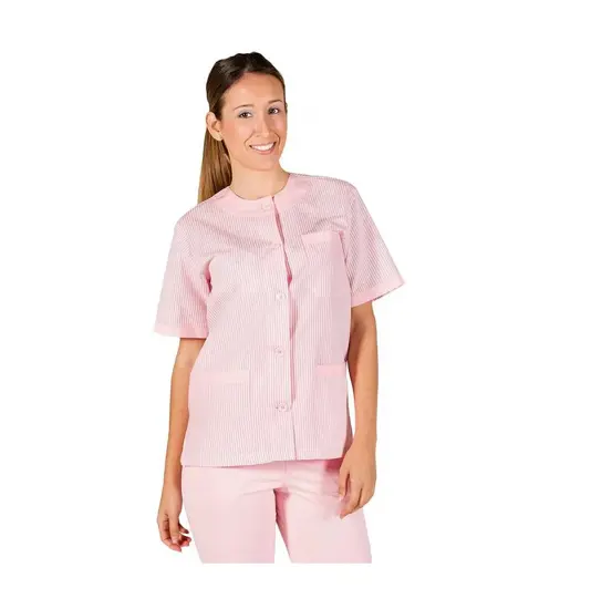 Blusa sanitario unisex abbottonata vichy combinata Garys