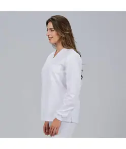 Blusa sanitario unisex pico m/l puño acrilico "red line" Garys