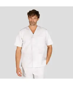 Blusa sanitario unisex scollo a v bottoni Garys