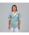 Blusa sanitario unisex scollo a v vichy combinata Garys